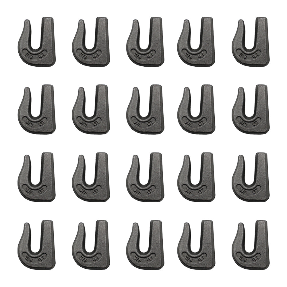 (20) Weld On Grab Chain Hooks G7 3/8" G-70 Bucket Back Hoe Trailer New