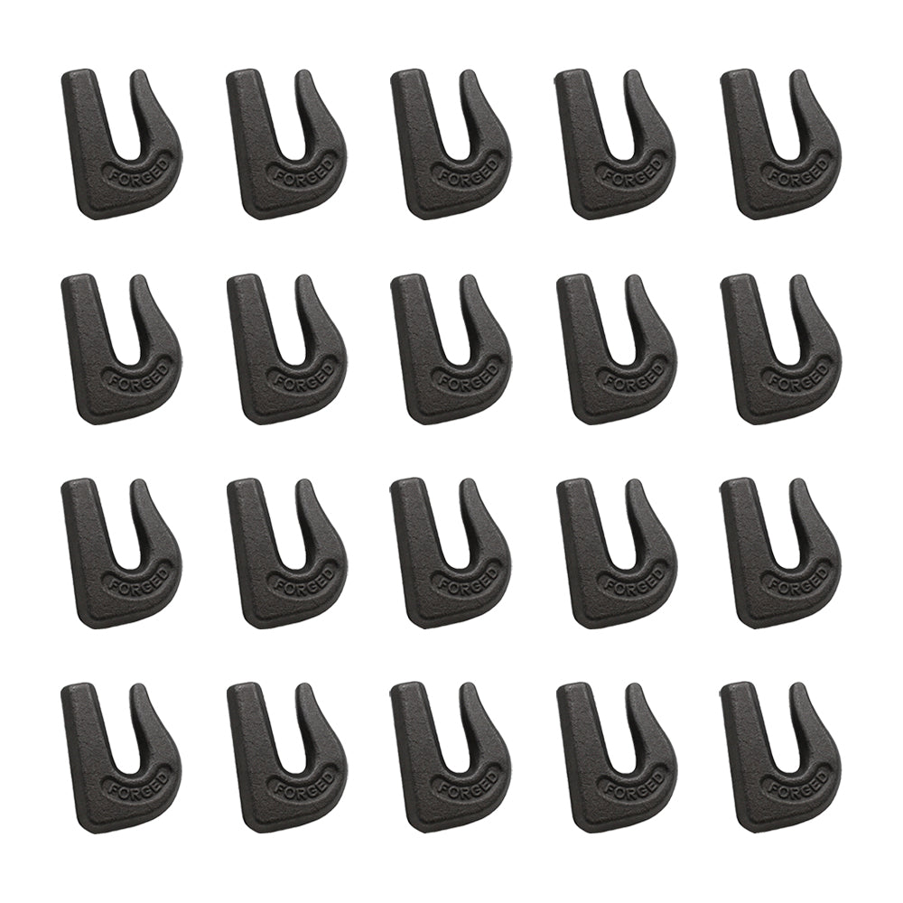 20 Weld On Grab Chain Hooks 3/8" G70 Wll 6,600 Bucket Trailer Rigging 0900104