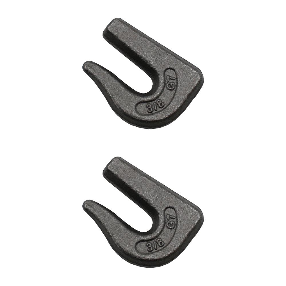 Pack of 2 Weld On 3/8" Grab Chain Hooks 6,600 WLL Bucket Trailer Rigging G70