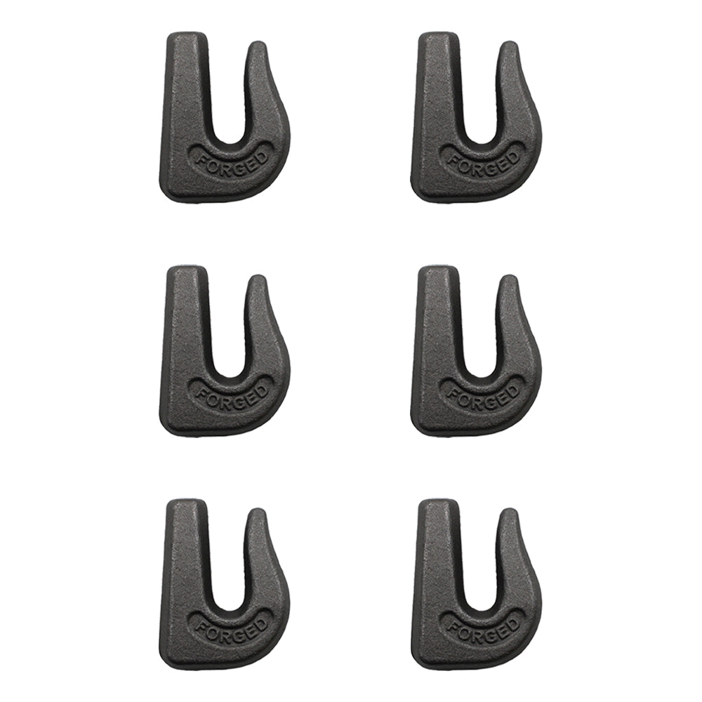 Bundle Of 6 - 3/8" G70 Weldable Grab Hook For Chain, Tow, Rigging, Weld On New