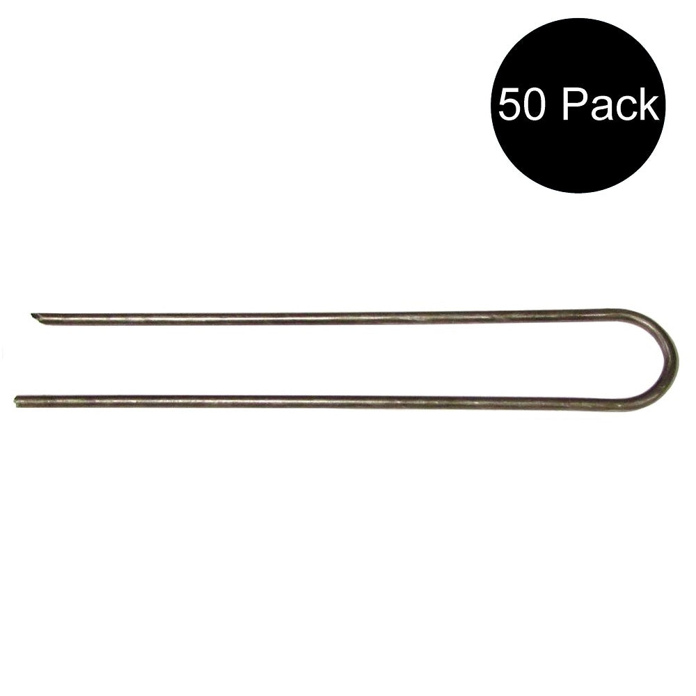 50 Pack 6" Landscape Staples Round Top Sod Staple Landscaping Fabric Anchor Pin