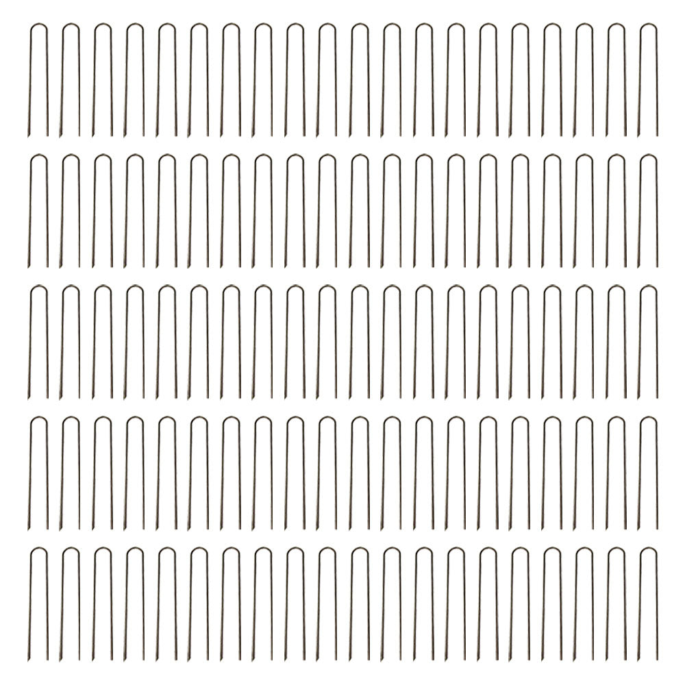 100pc Commercial Grade 11-Gauge Landscape Staple 6” Long 1" Wide For Landscaping