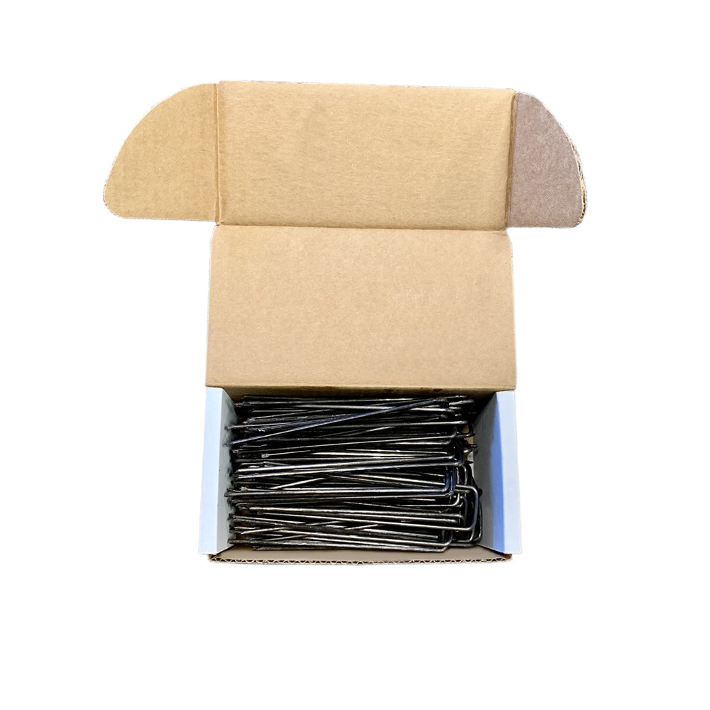 100 6-Inch Landscape Staples for Ground Cover Weed Barrier Irrigation Tubing