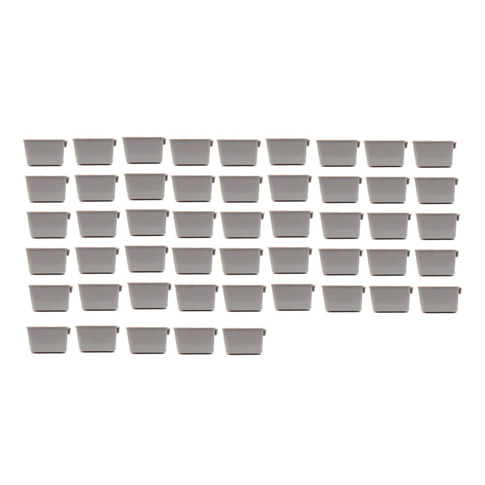 (Pack of 50) Gray Cage Cups hold 1 Pint / 16 fl oz to Hang Feed & Water for Pets