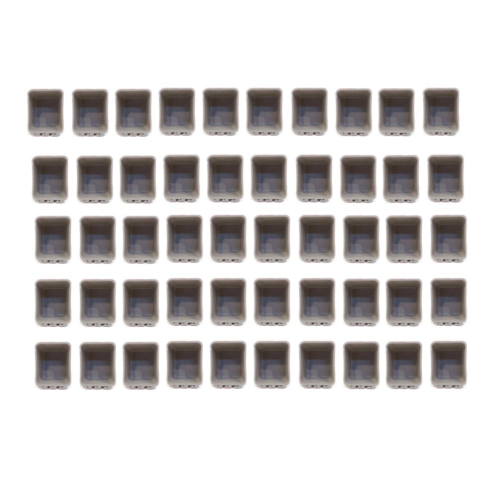 50pk Gray Cage Cups 1 Pint / 16 fl oz Hanging Feed & Water Cups Chicken Poultry