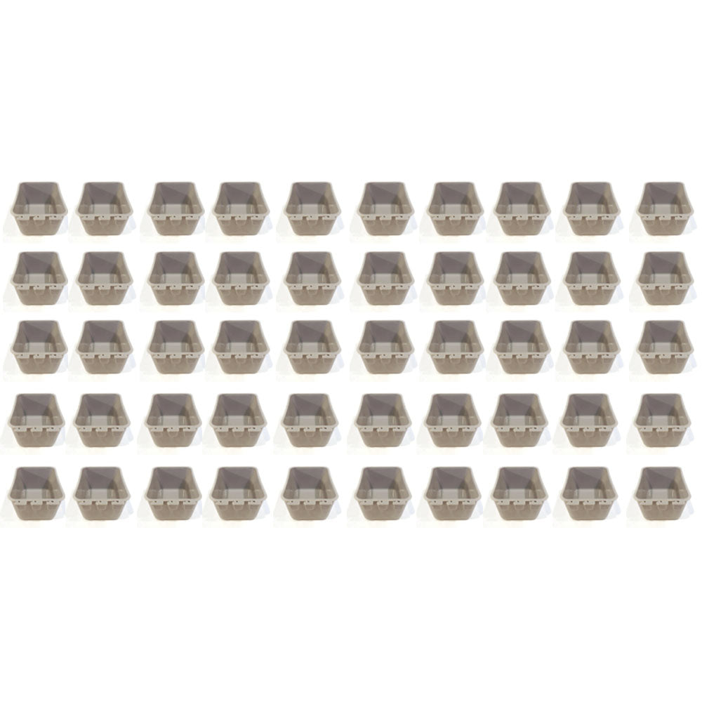 (Pack of 50) Gray Cage Cups hold 1 Pint / 16 fl oz to Hang Feed & Water for Pets