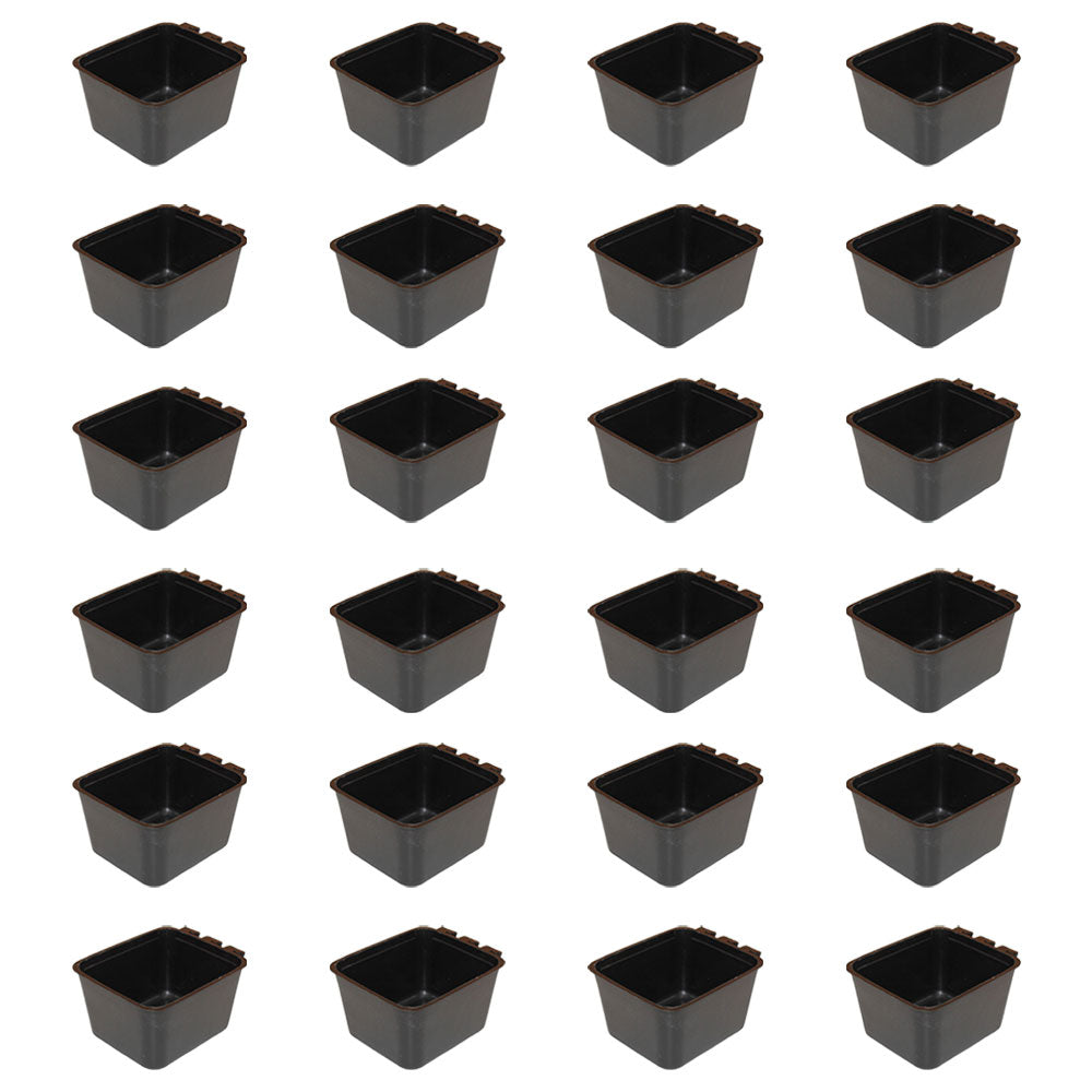 Cage Cups 24-pk Black 1 Pint/16 fl oz Hanging Feed & Water Cups Chicken Poultry