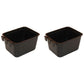 Cage Cups 2-pk Black 1 Pint / 16 fl oz Hanging Feed & Water Cups Chicken Poultry