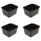 Cage Cups 4-pk Black 1 Pint/16 fl oz Hanging Feed & Water Cups Chicken Poultry