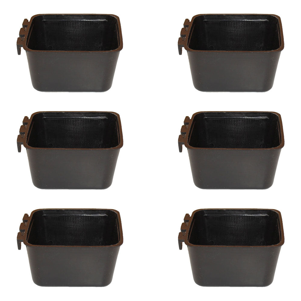 Six (6) OTK20-0826 Hanging Feed and Water Cage Cup For Poultry Rabbits Quail