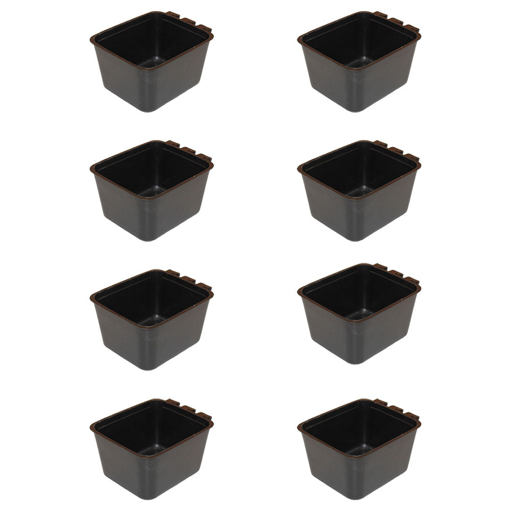 Eight (8) 1 Pint/ 16 Fl Oz Hanging Feed and Water Cage Cup For Poultry Waterfowl