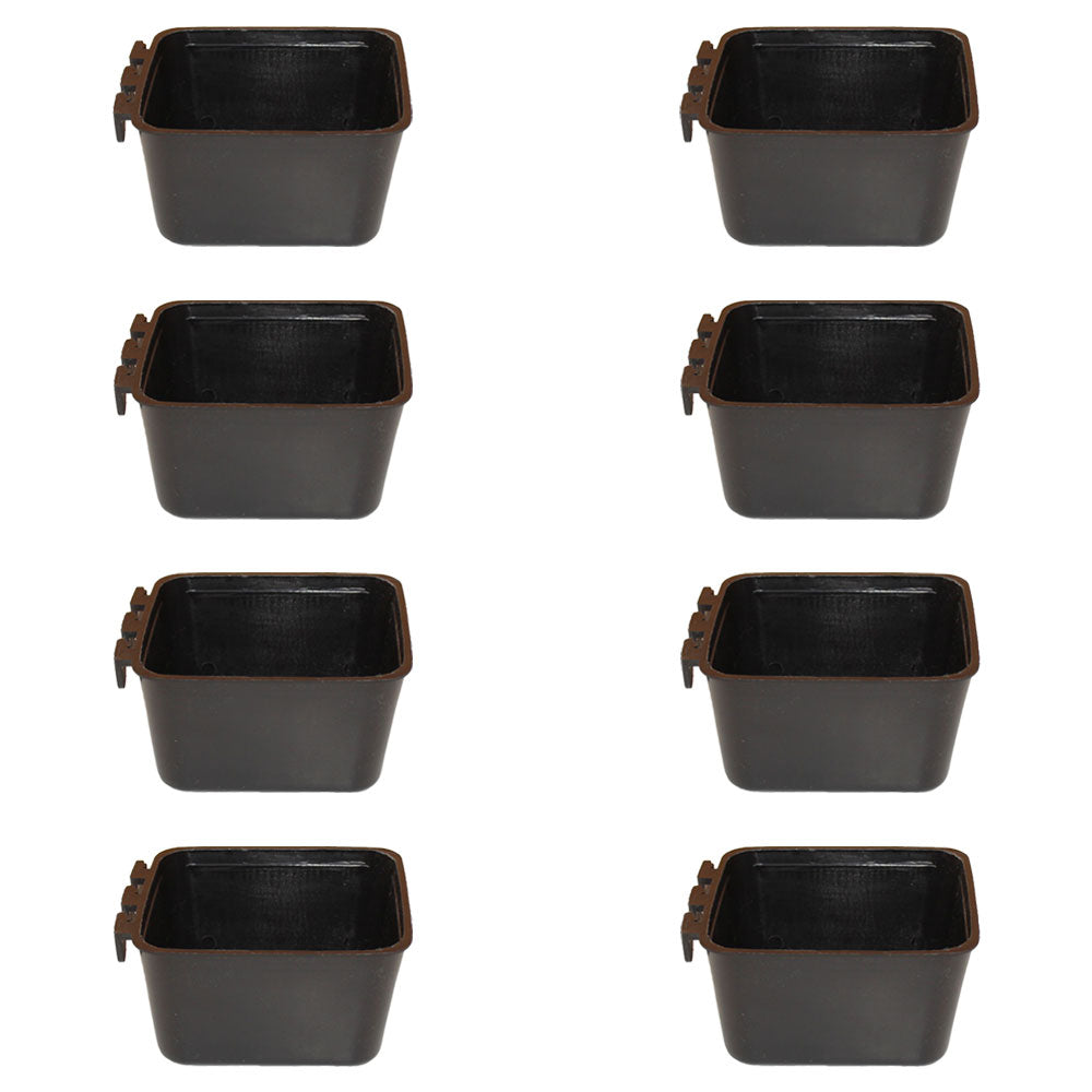 Eight (8) 1 Pint/ 16 Fl Oz Hanging Feed and Water Cage Cup For Poultry Waterfowl