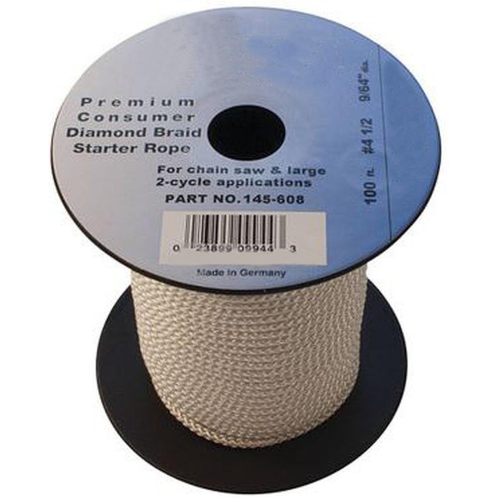 Starter 100' Diamond Braid Pull Rope Cord #4-1/2 ChainSaw 145-608