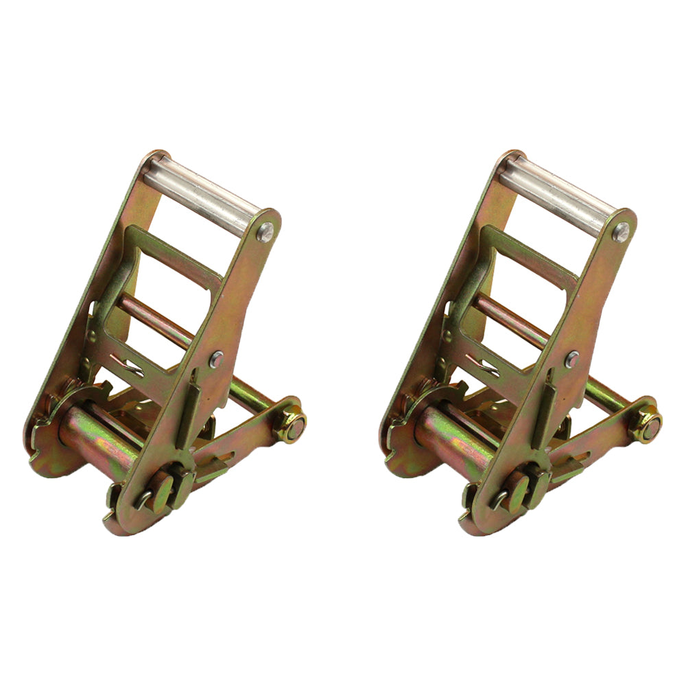 (2) 2" Tie Down Strap Ratchet Handles for Car Hauler Tow Dolly Flat Bed