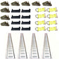4 Galvanized 5' E-Track Rails with Caps - Straps - O-Rings - Tie Down Kit