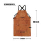 Woodworking Aprons Welding Thick Leather Apron for Men Big and Tall with Pockets