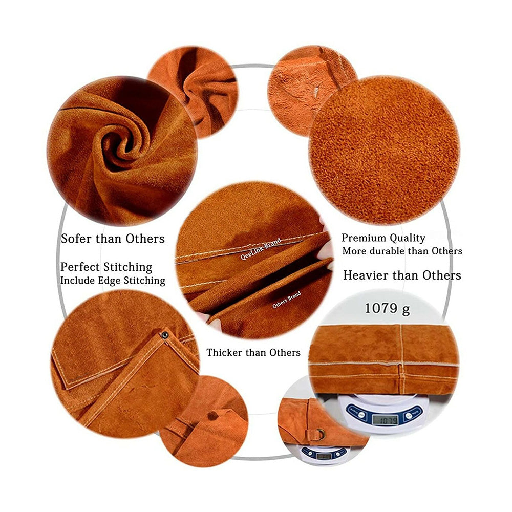 Leather Work Shop Heavy Duty Apron 6 Tool Pockets Heat & Flame Resistant