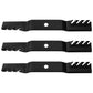 Set of (3) Mulching Lawn Mower Blades Fits Kubota K5371-99040 7/8" hole