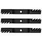 (3) Heavy Duty Predator Mulching Blade Fits Kubota 60" Mower Deck K5371-99040