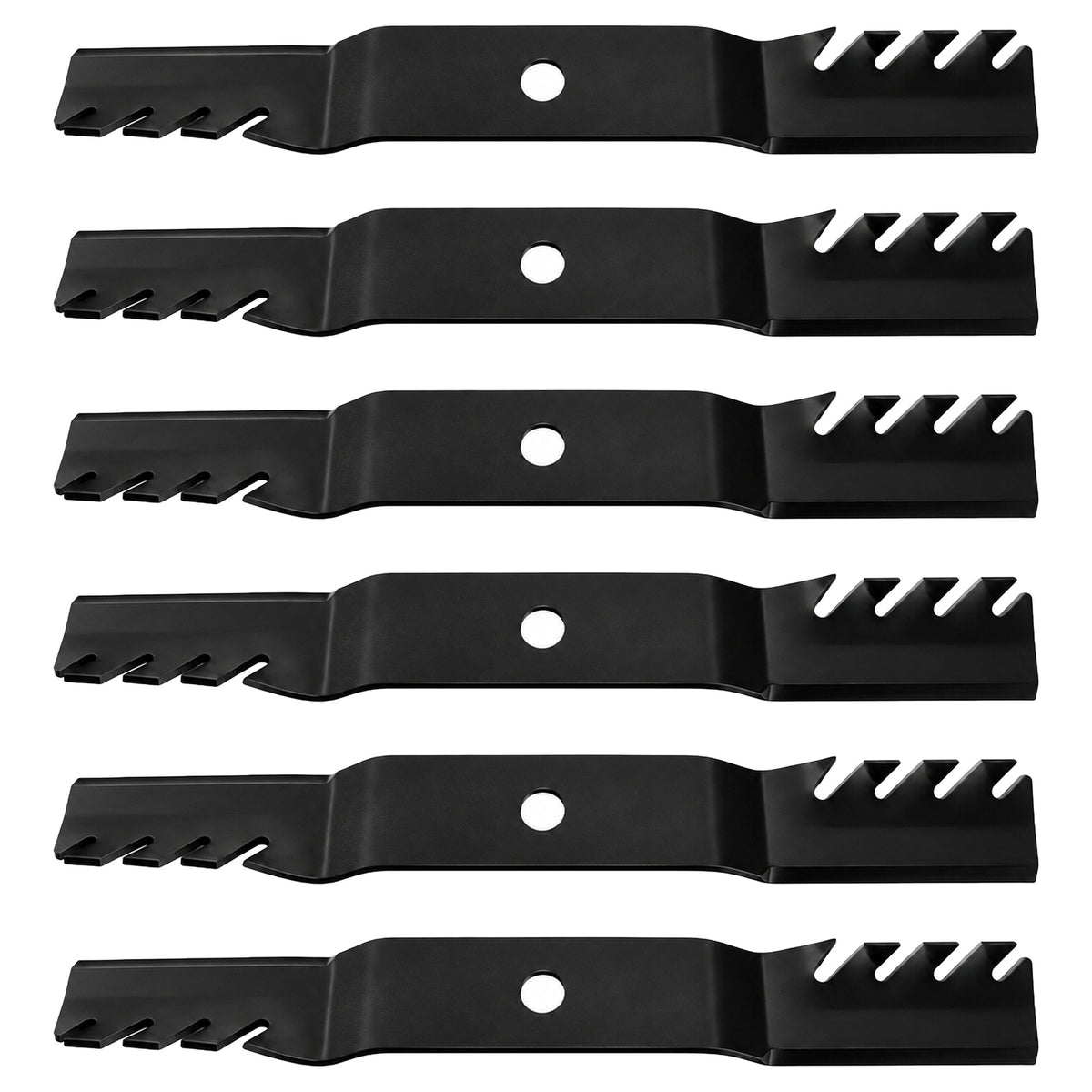 Qty 6: Toothed Mulching Blades Fits Kubota Replaces K5371-99020