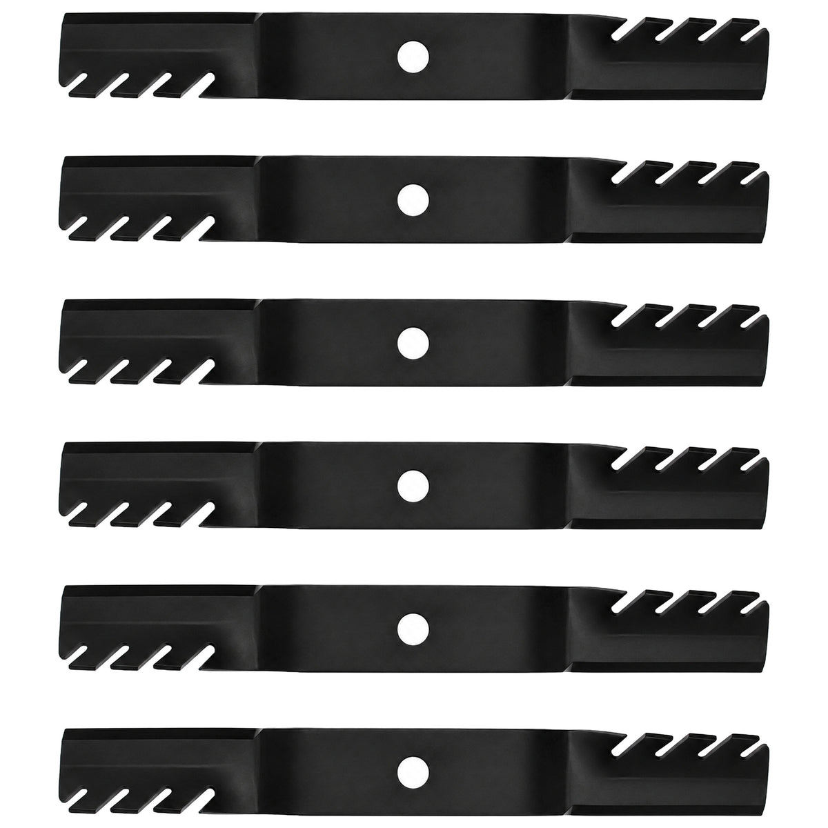 Qty 6: Toothed Mulching Blades Fits Kubota Replaces K5371-99020
