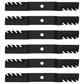 Qty 6: Toothed Mulching Blades Fits Kubota Replaces K5371-99020
