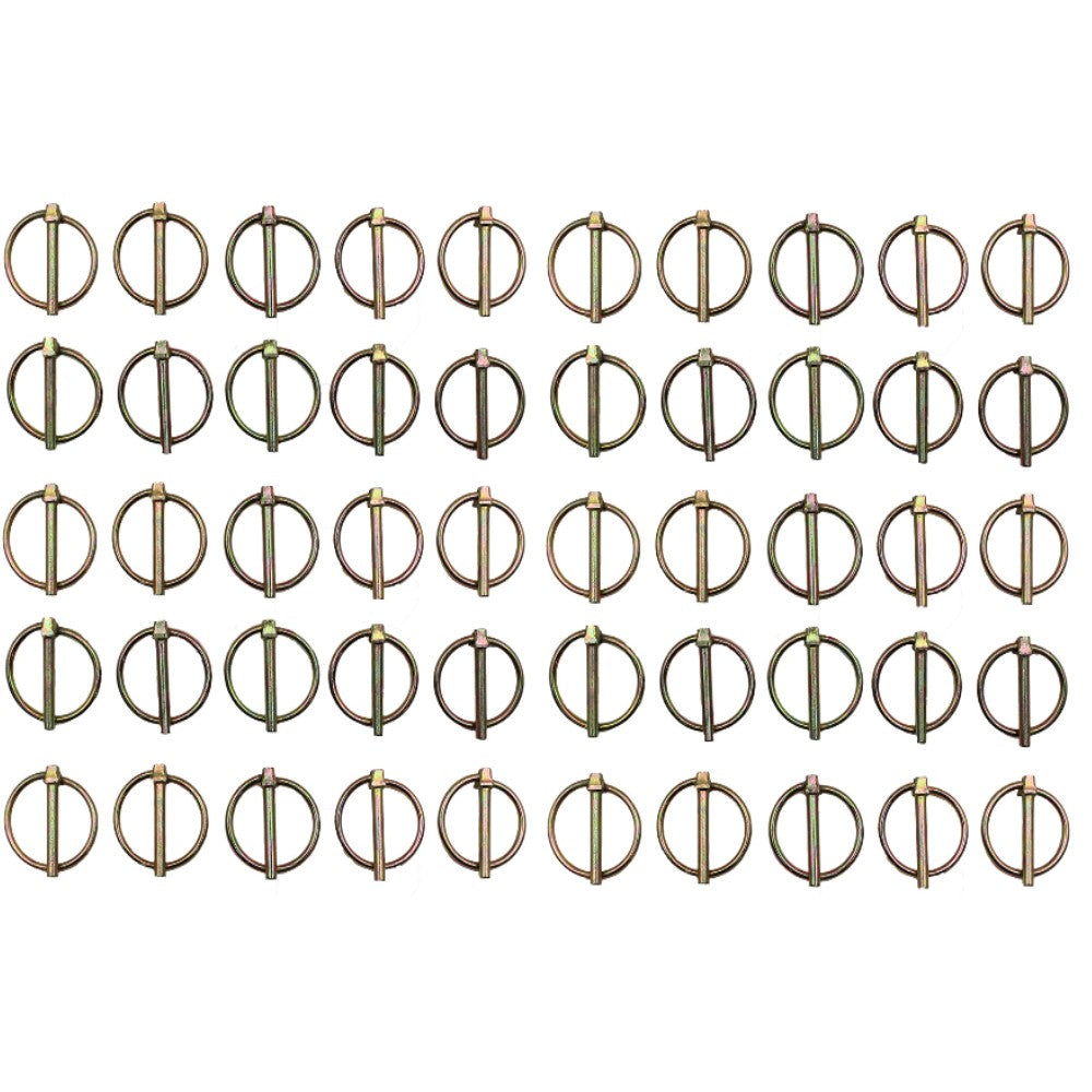 50 Pack 3/16" LYNCH PIN 3 POINT 3PT HITCH CLIPS TRACTOR LP316