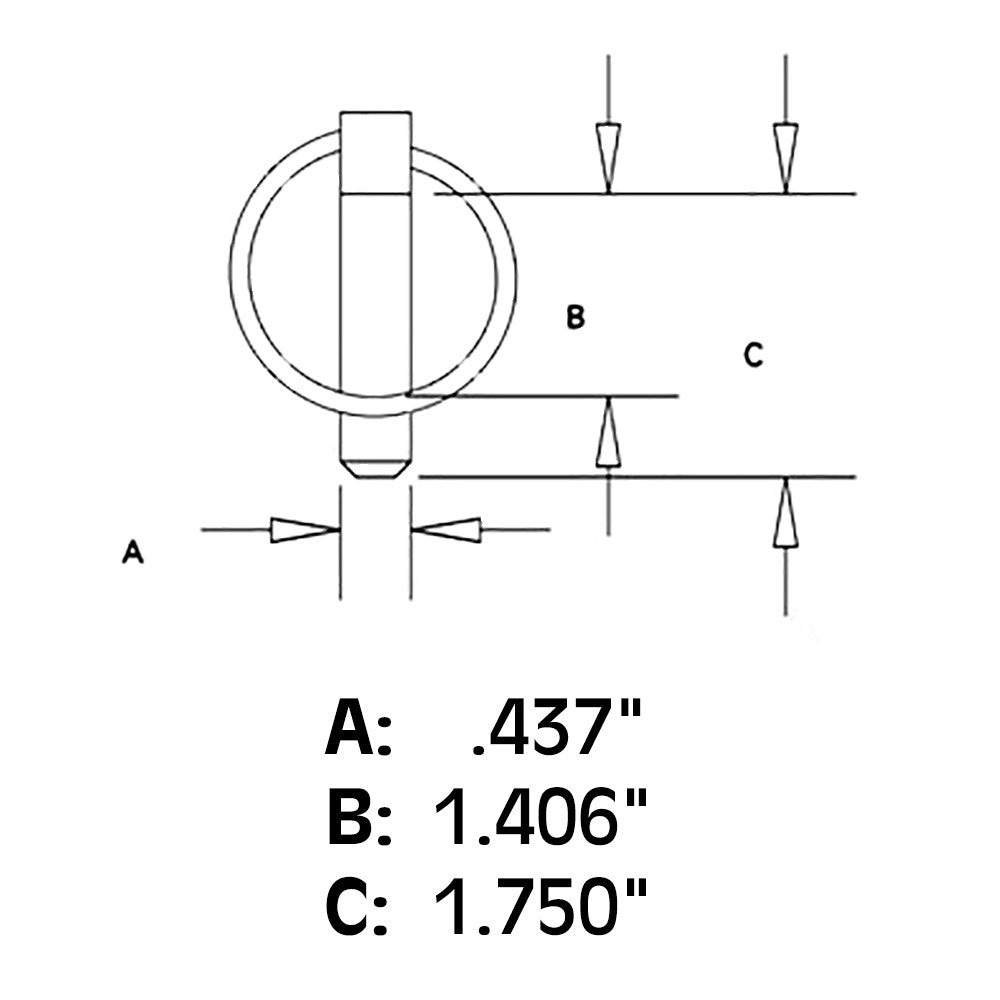 763672M91 Qty 1,000: Lynch Pins (100 Packs of 10 Each) Fits Massey Ferguson