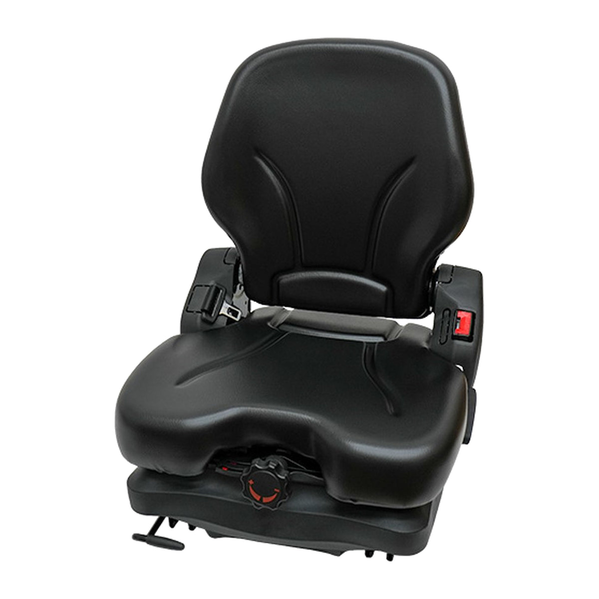 HD Low-Profile Suspension Seat with Retractable Safety Belt Fits Case SR130 465