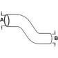 R128231 Fits John Deere Tractor Lower Radiator Hose 7210 7410 7510