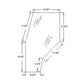 One New Cab Door Tinted Glass for RH & LH Fits John Deere Models, R141527