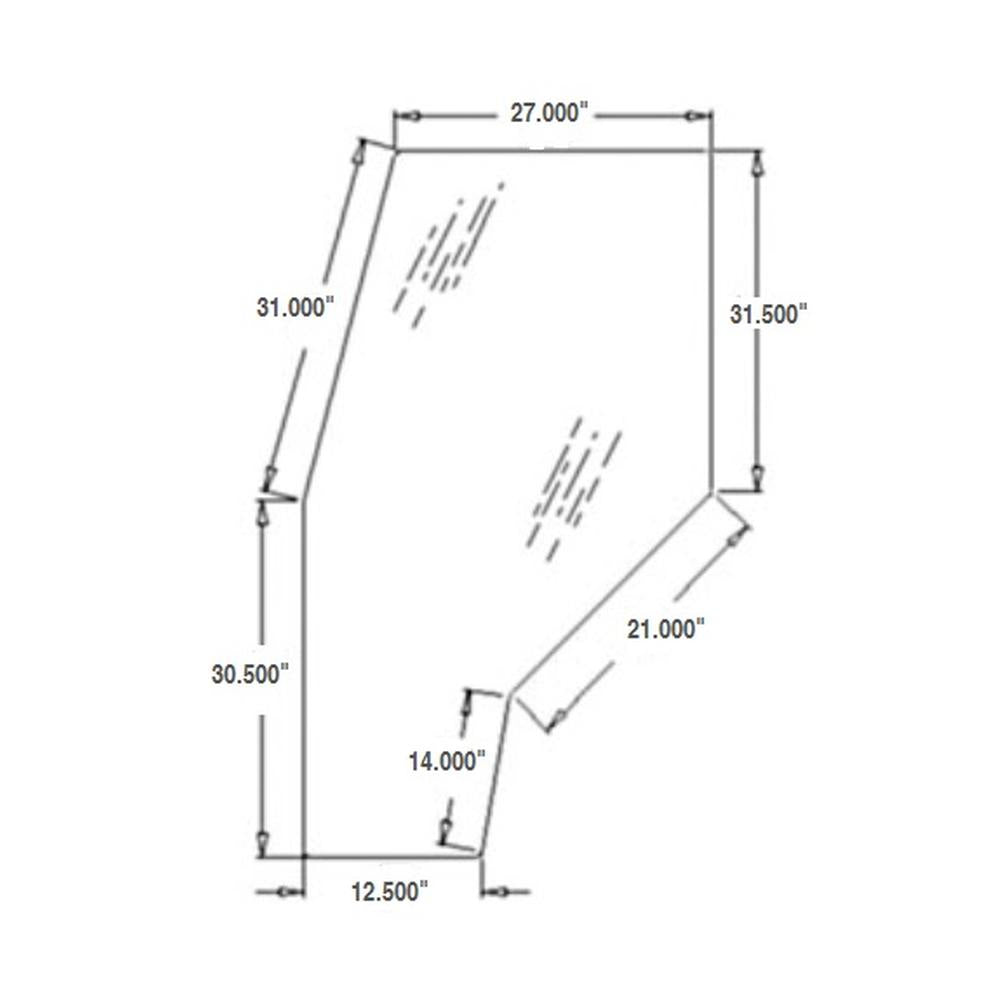 One New Cab Door Tinted Glass for RH & LH Fits John Deere Models, R141527