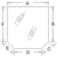 R206835 Tinted Upper Rear Window Glass Fits John Deere 5420 5425 5520 5525 5603