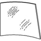 R50755 Upper Door Glass Left Hand Fits John Deere 2140 2350 2550 2750 ++ Tractor