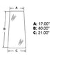 Cab Glass Door Rear LH Fits Case 580 Super L 580K 570LXT 590 580L 570MXT 580SK