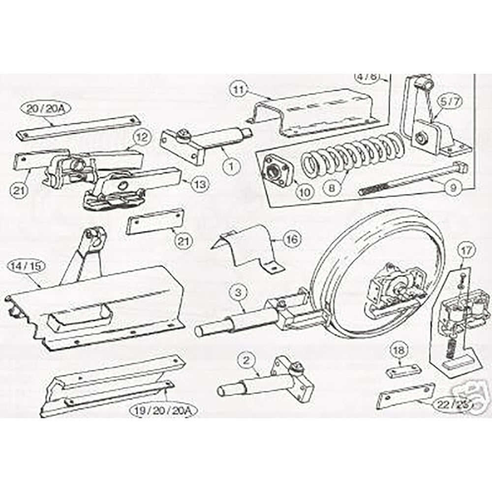 R58480 Track Adjuster Assembly Fits Case 550E, 550G, 550H (steel track models)