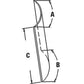 WN-R93148-PEX Glass, Upper, RH Fits John Deere 4050 4250 4450 4650