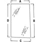 WN-R96193-PEX Glass, Side, RH Fits John Deere 7200 7210 7400 7410 7510 7600 7610