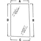 WN-R96193-PEX Glass, Side, RH Fits John Deere 7200 7210 7400 7410 7510 7600 7610