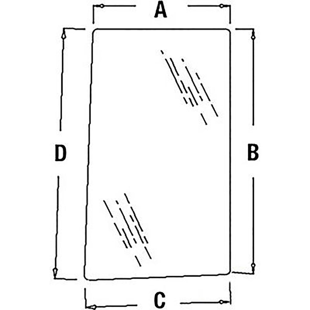 R96194 LH Side Glass Fits John Deere Tractor 7200 7210 7400 7410 7510 7600