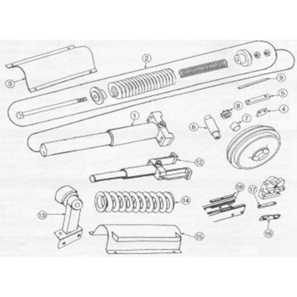 PV300 Track Adjuster Assembly 5 Roller track frame Fits John Deere 450 Loader, 4