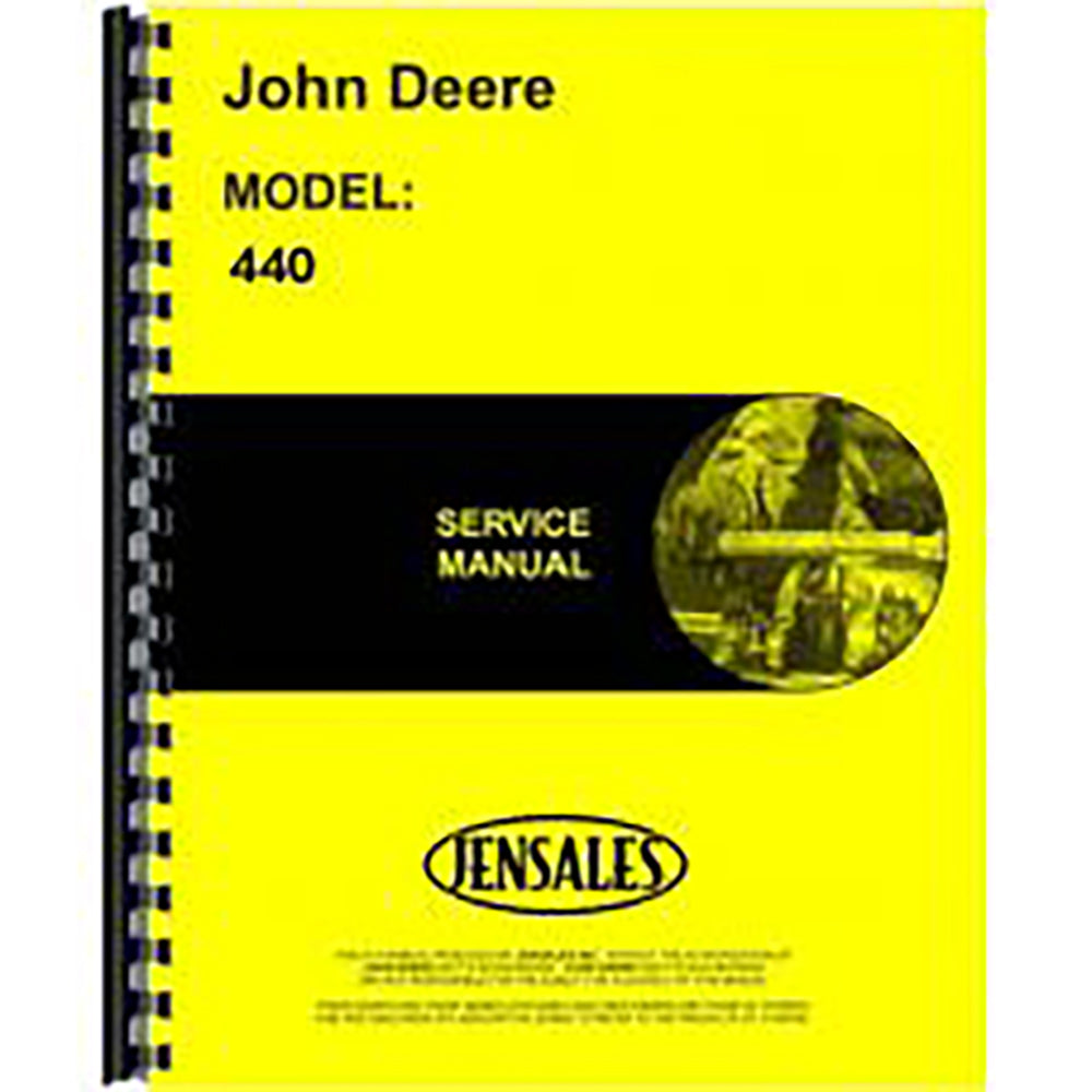 New Service Manual Fits John Deere Skidder Model 440