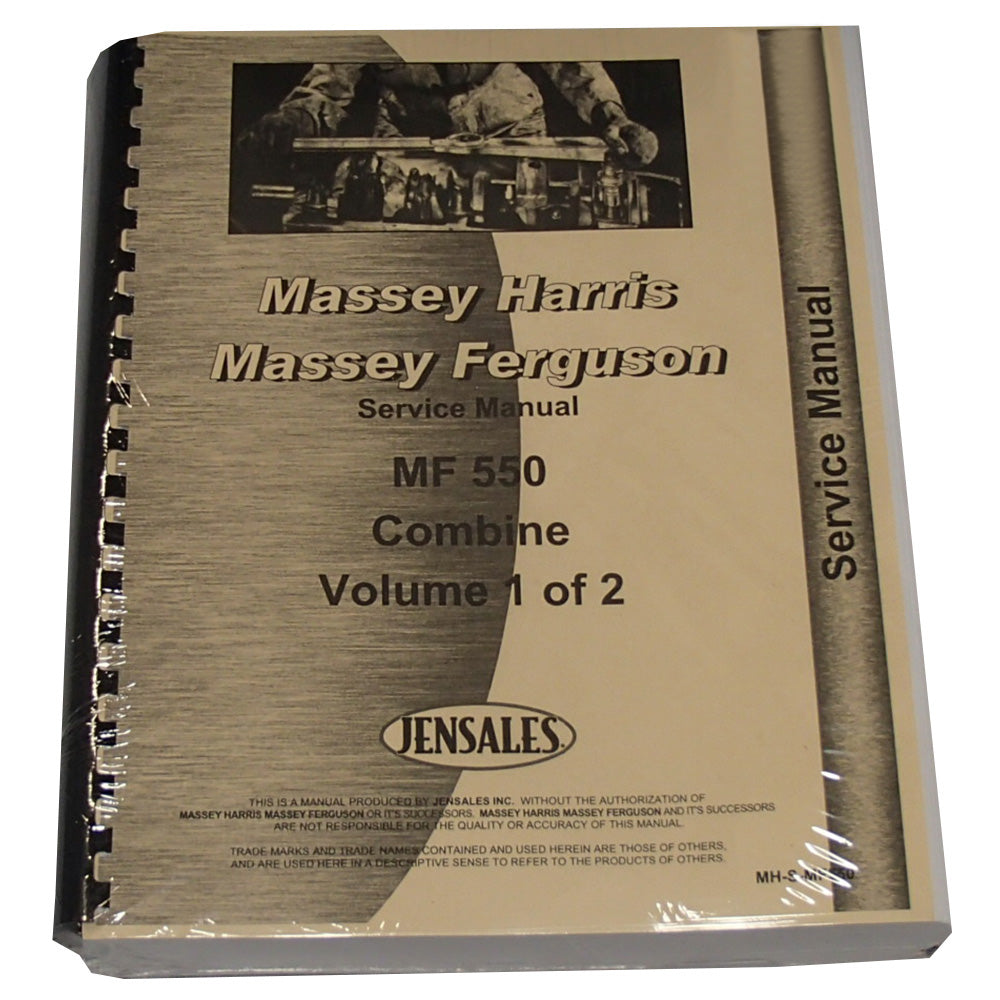 Combine Service Manual Fits Massey Ferguson 550