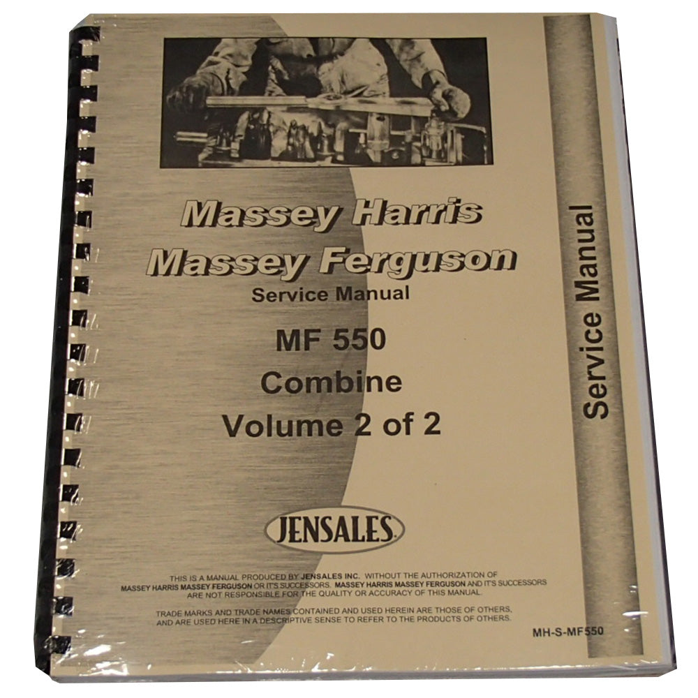 Combine Service Manual Fits Massey Ferguson 550