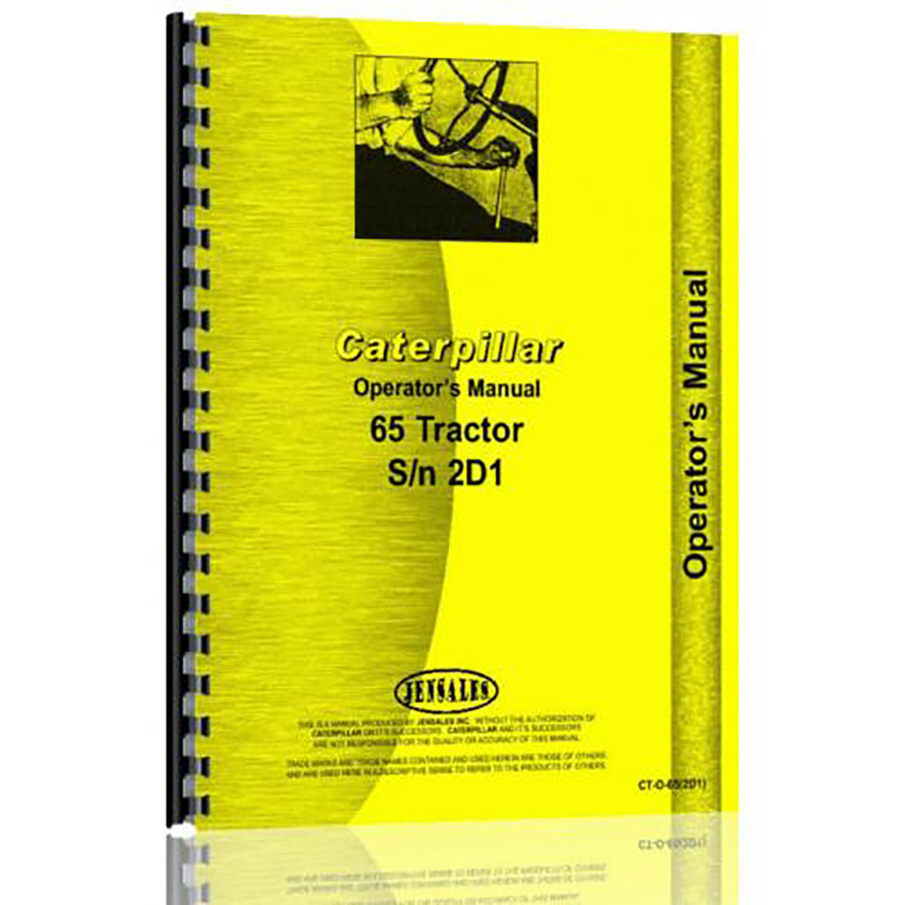 Fits Caterpillar 65 Tractor Equipment Operator Manual (New) (CT-O65(2D1))