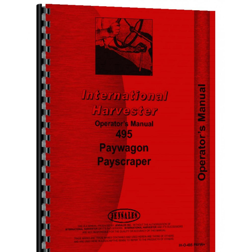 Operator Manual Fits International Harvester 495 Tractor (Paywagon / Payscraper)