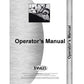 Operator's Manual Fits International Harvester A-554 Tractor