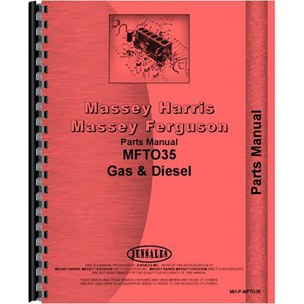 Tractor Parts Manual Fits Massey Ferguson TO35