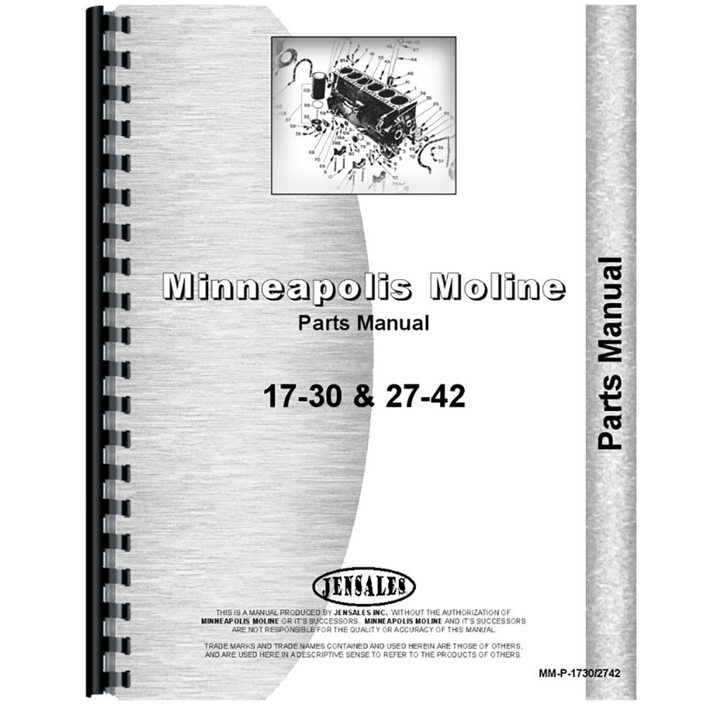 New Parts Manual for Minneapolis Moline 17-30 Tractor