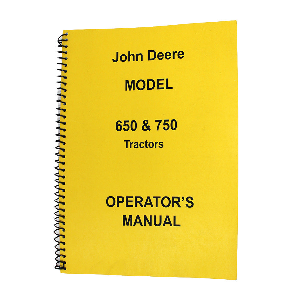 Operators Manual Fits John Deere Tractor 750